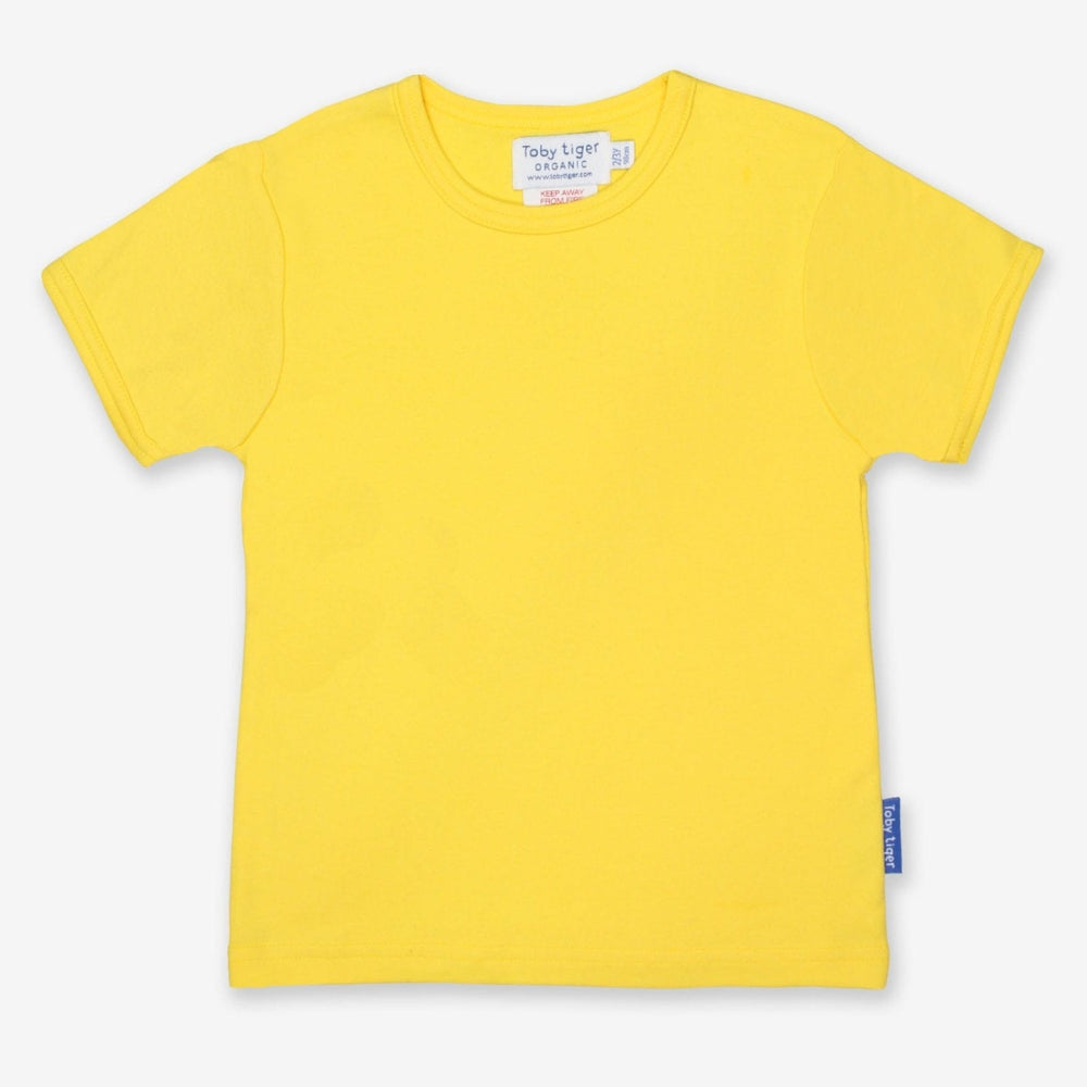 Organic Yellow Basic Short-Sleeved T-Shirt Toby Tiger