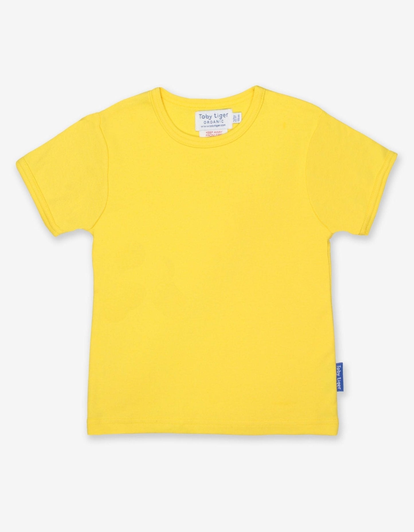Organic Yellow Basic Short-Sleeved T-Shirt Toby Tiger