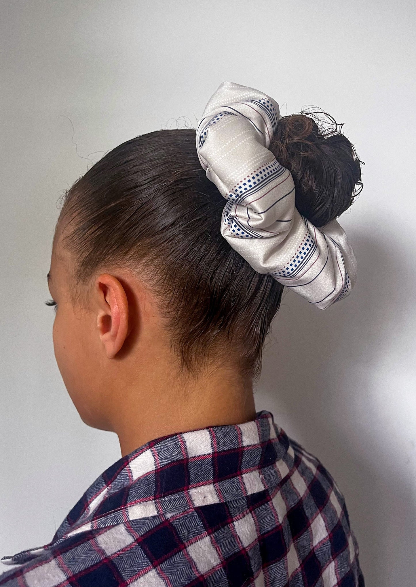 Oversized Striped Silk Scrunchie MAMU Dream