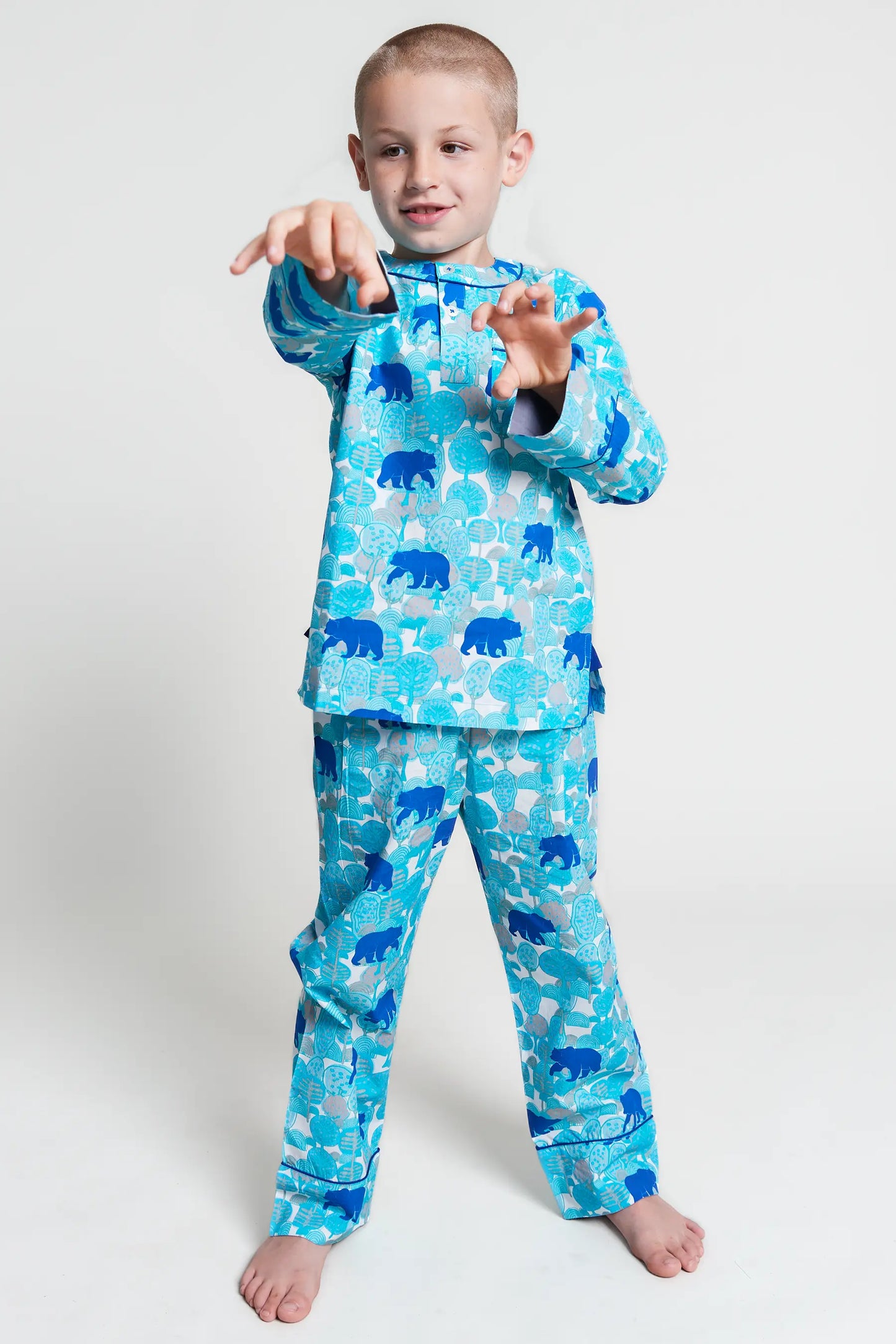 the wandering bear Kids Organic Cotton Pyjama Trouser Set Kutti Lulu