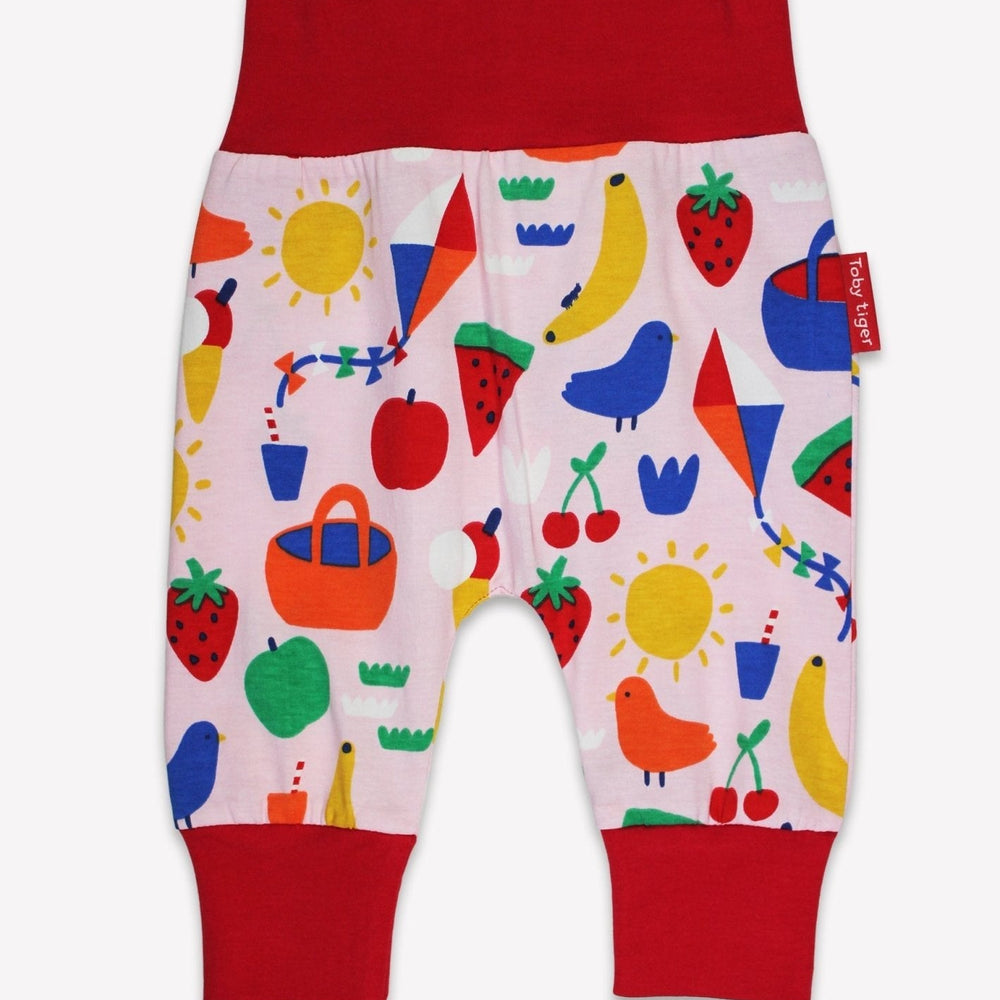 Organic Picnic Print Yoga Pants Toby Tiger