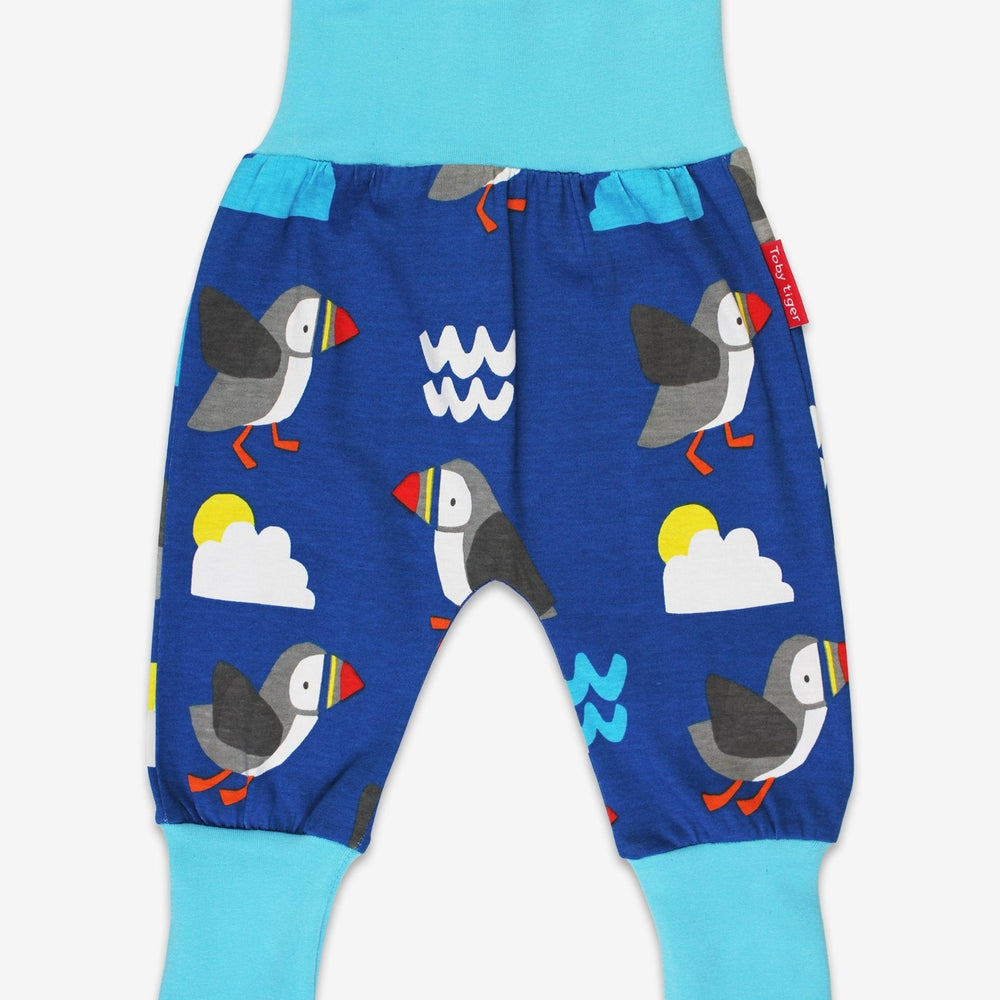 Organic Puffin Print Yoga Pants Toby Tiger