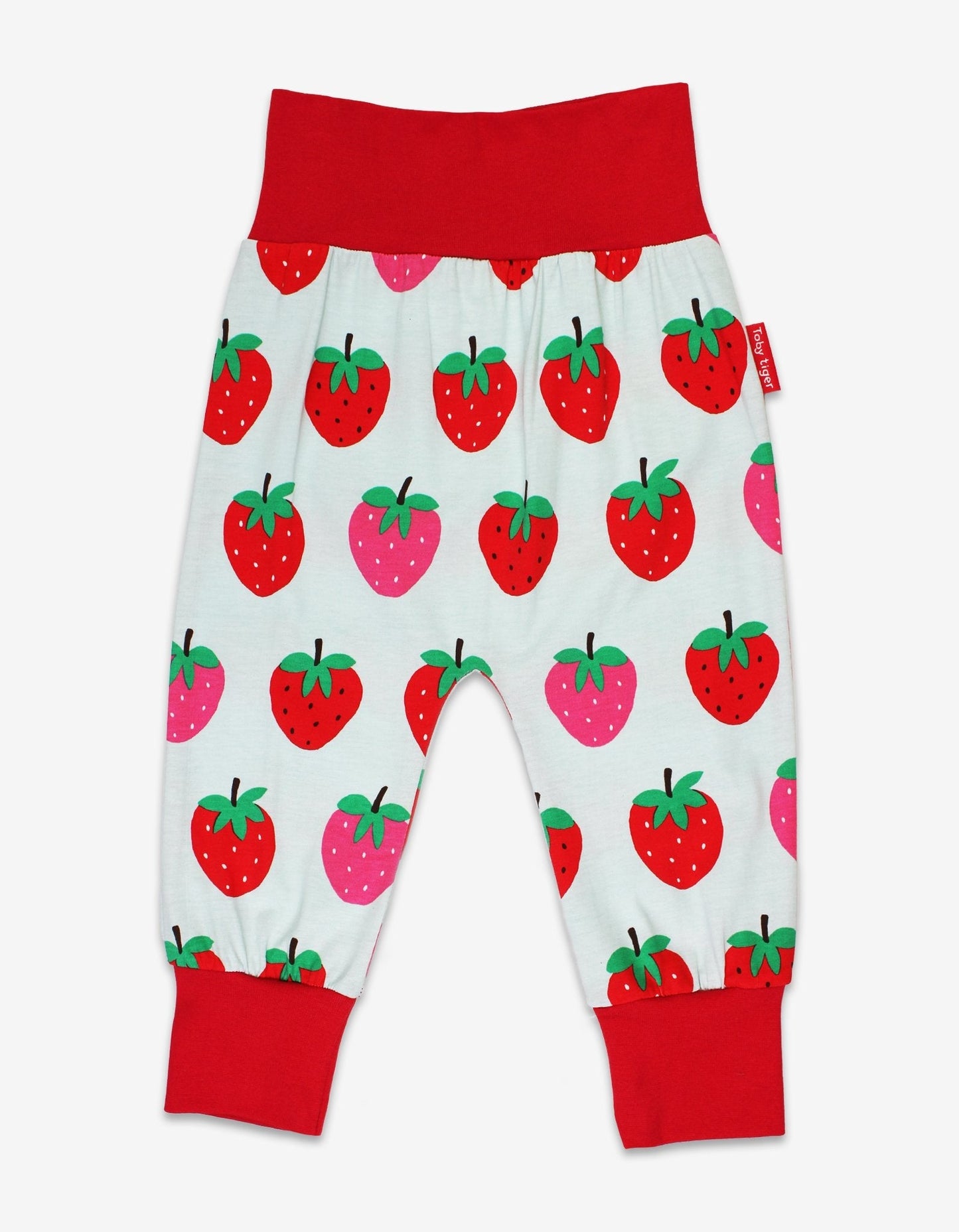 Organic Strawberry Print Yoga Pants Toby Tiger