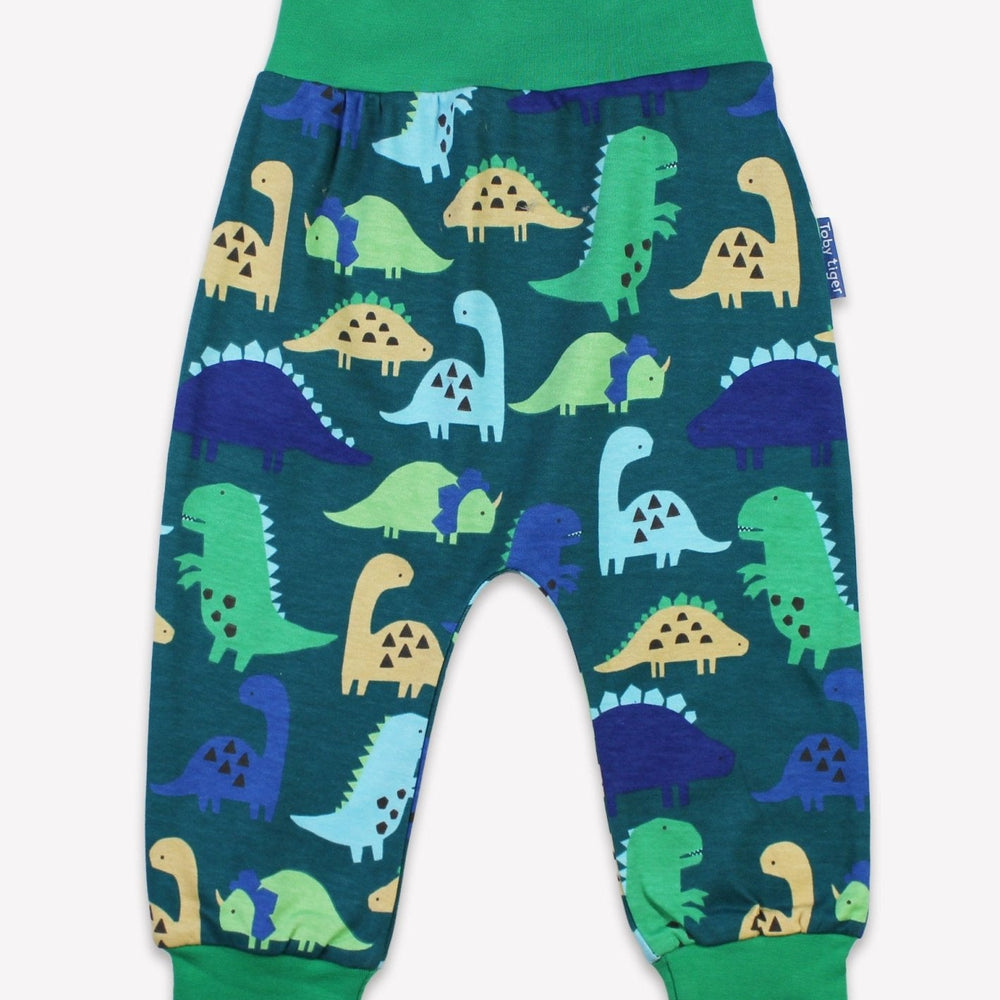 Organic Tonal Dinosaur Print Yoga Pants Toby Tiger