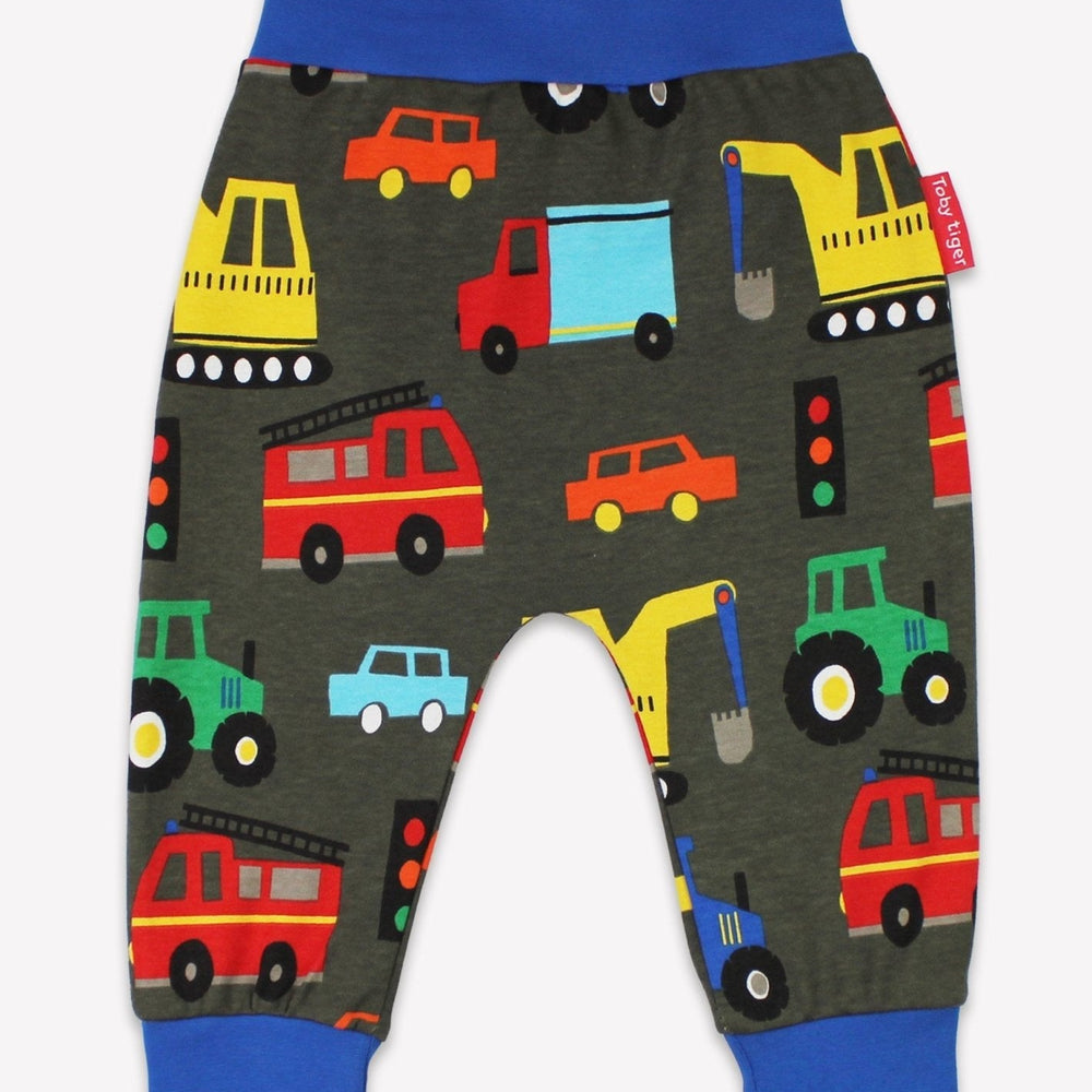 Organic Transport Print Yoga Pants Toby Tiger