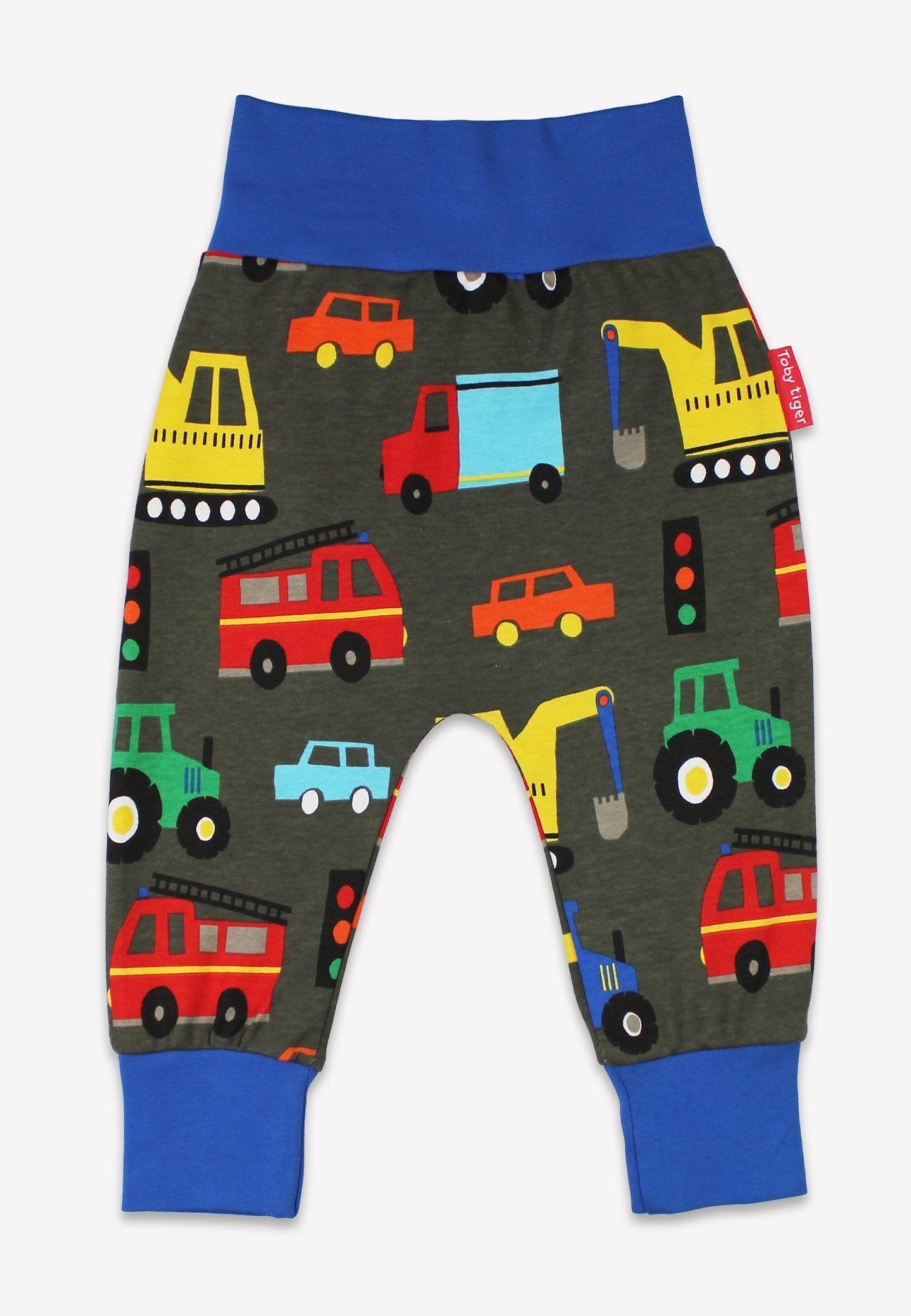 Organic Transport Print Yoga Pants Toby Tiger
