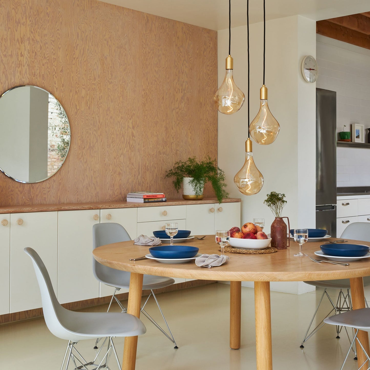 Triple Pendant in Brass Tala