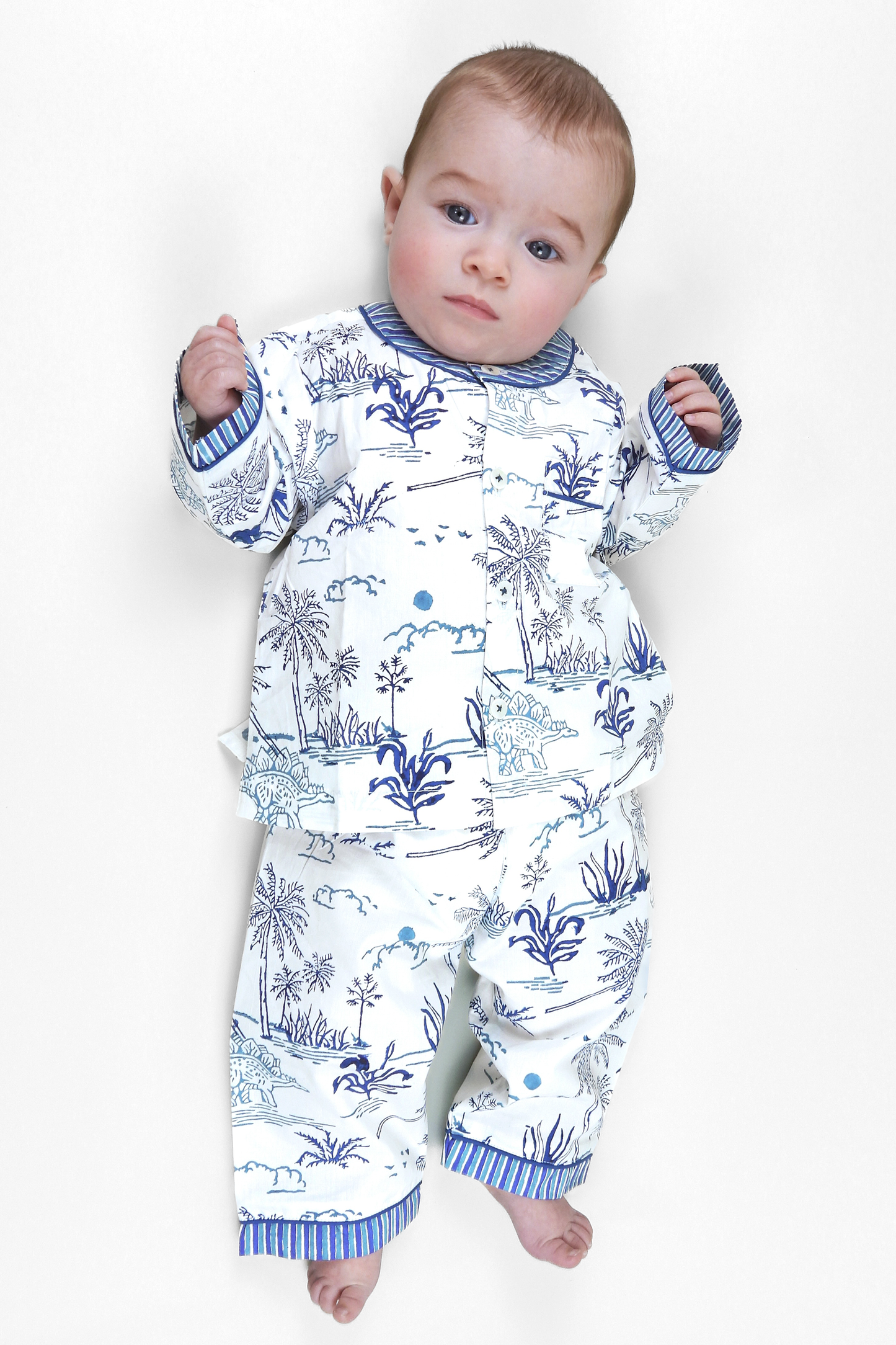 jurassic landscape - organic cotton baby pyjama set Kutti Lulu