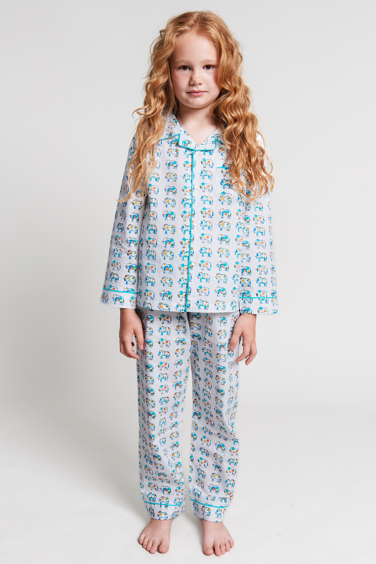 ella's polka dot parade Kids Organic Cotton Pyjama Trouser Set Kutti Lulu