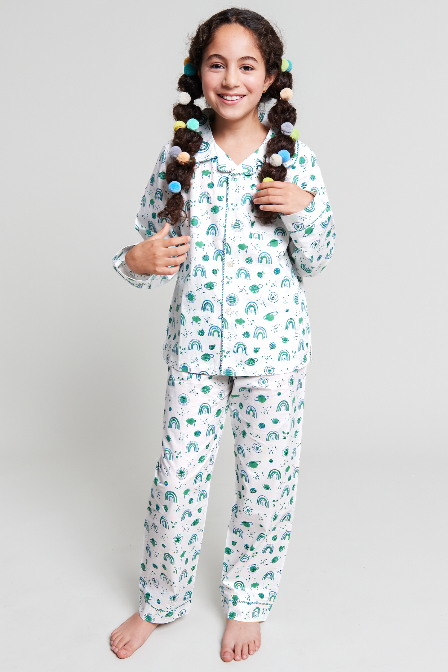 interstellar vibes Kids Organic Cotton Pyjama Trouser Set Kutti Lulu
