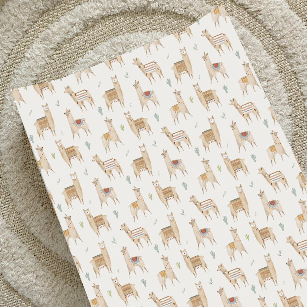 Anti-Roll Wedge Baby Changing Mat - Alpacas Bobbin and Bumble