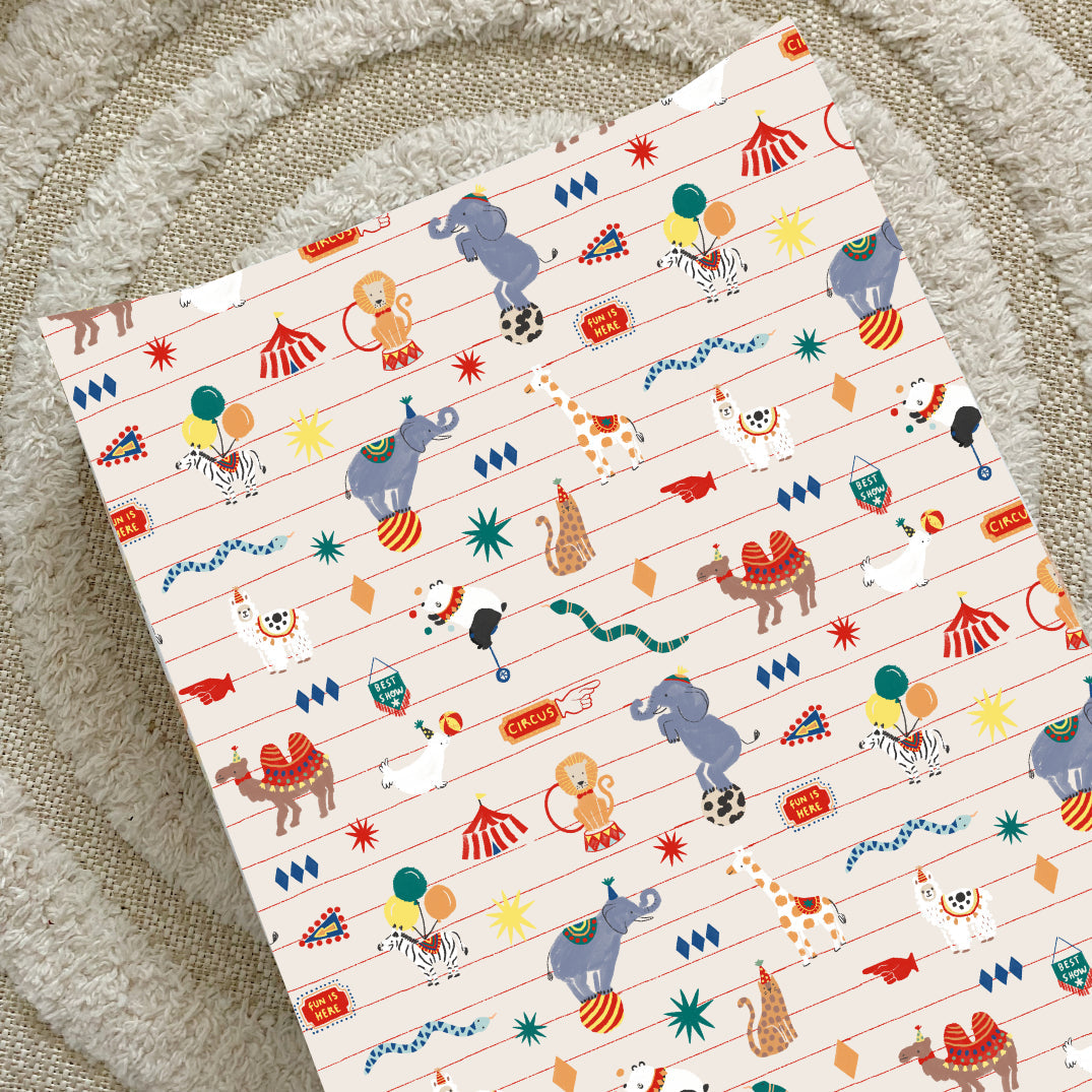 Anti-Roll Wedge Baby Changing Mat - Circus Bobbin and Bumble