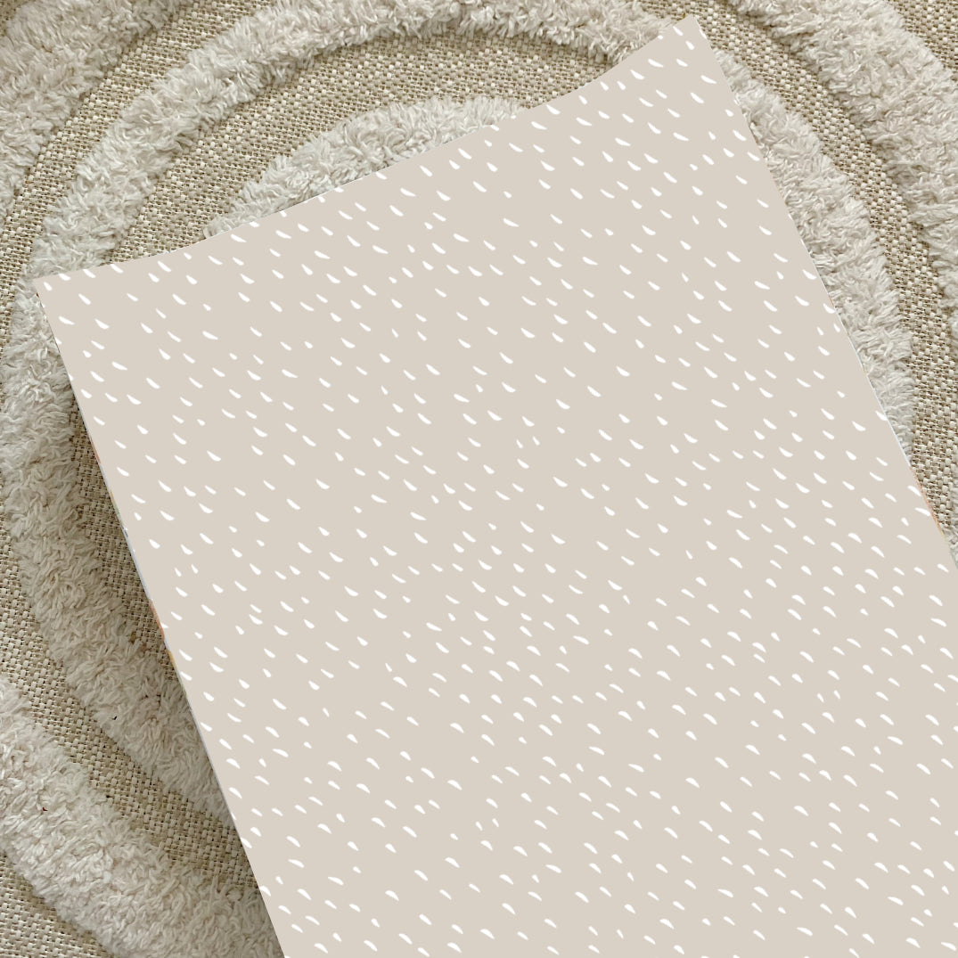 Anti-Roll Wedge Changing Mat - Greige Dash Print Bobbin and Bumble