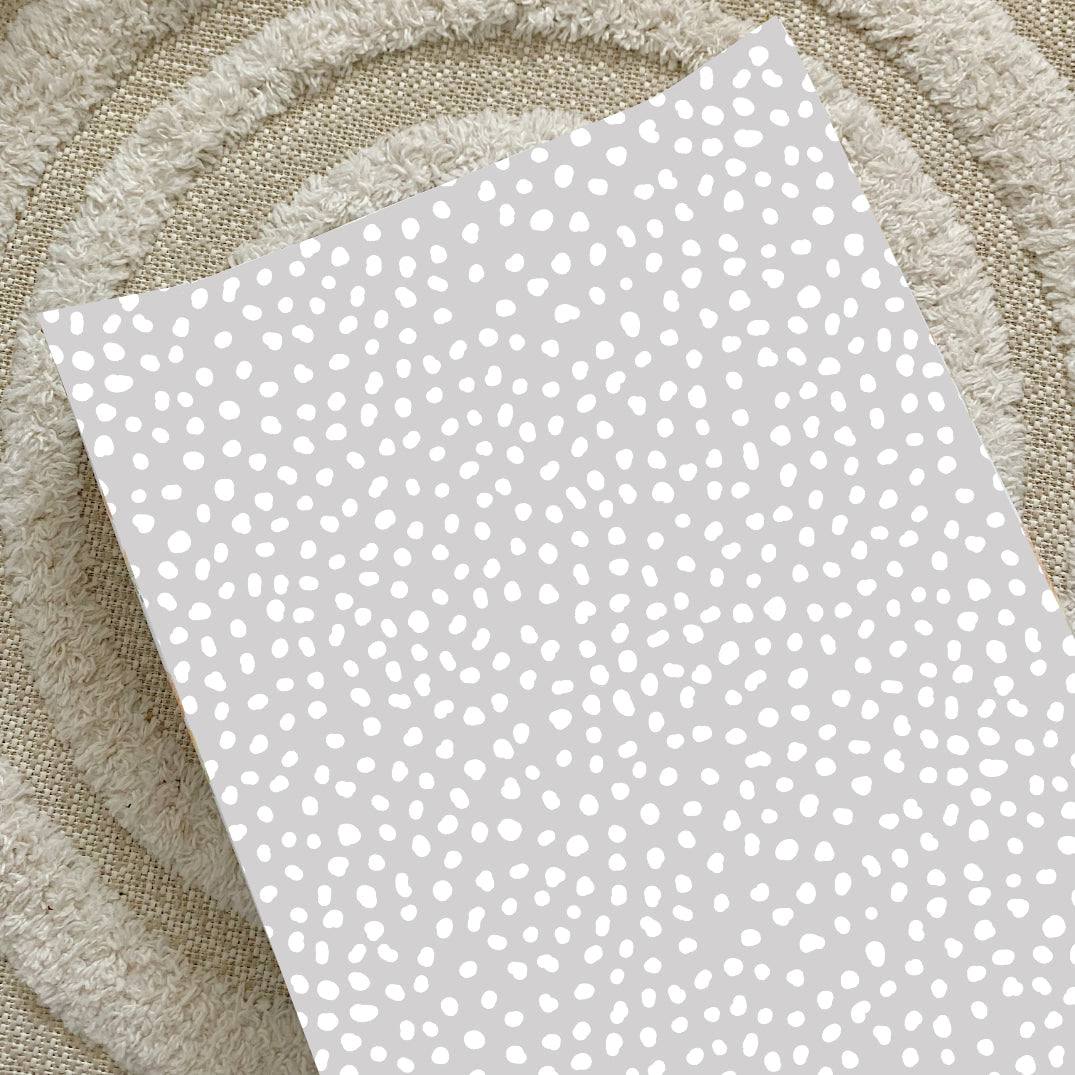 Anti-Roll Wedge Changing Mat - Grey Spots Bobbin and Bumble