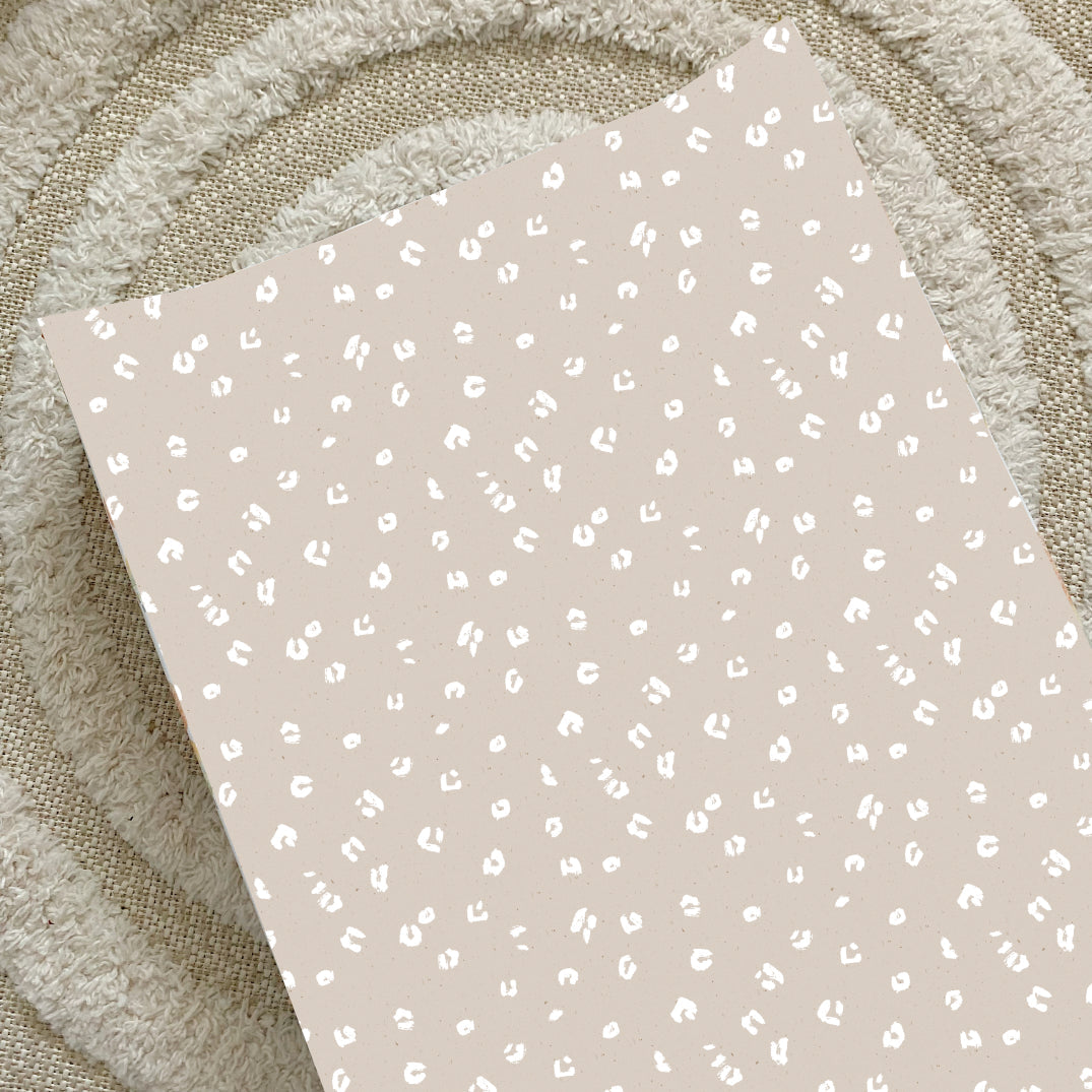 Anti-Roll Wedge Baby Changing Mat - Sand Animal Print Bobbin and Bumble