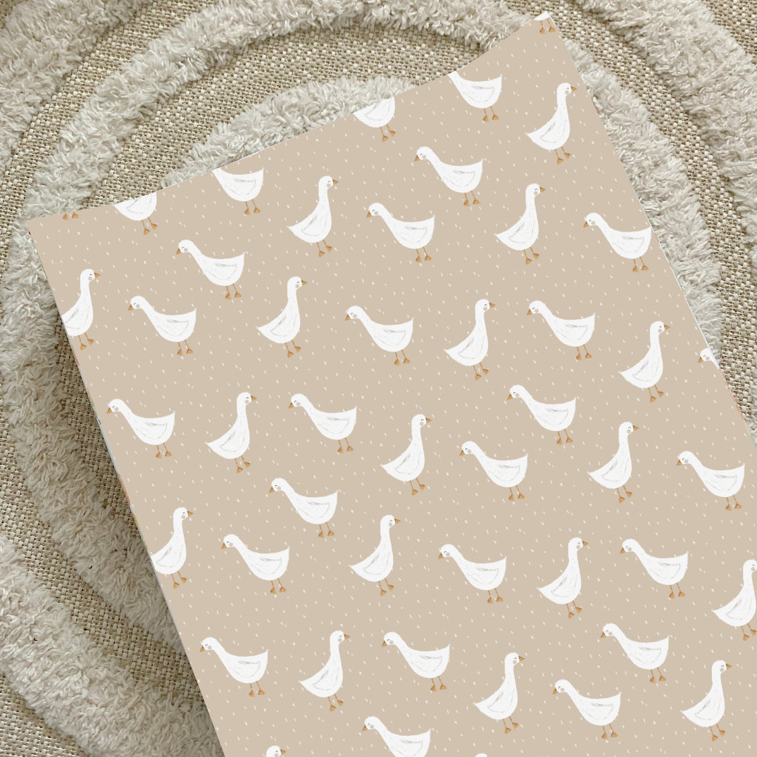 Anti-Roll Wedge Baby Changing Mat - Splash Goose print Bobbin and Bumble