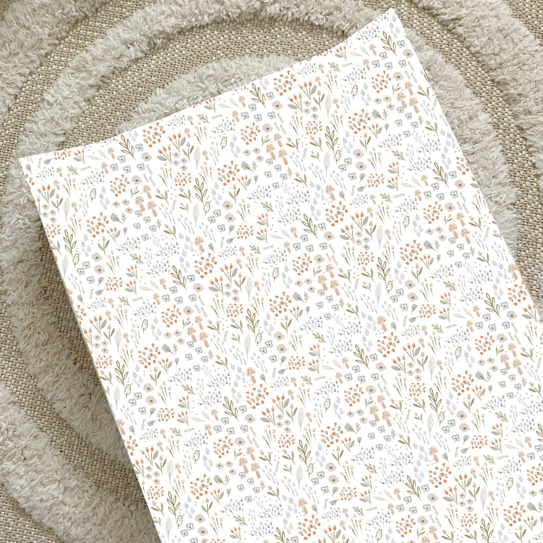 Anti-Roll Wedge Changing Mat - Woodland Floral Bobbin and Bumble