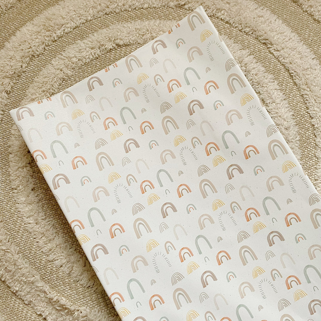 Anti-Roll Wedge Changing Mat - Unisex Abstract Rainbow Bobbin and Bumble