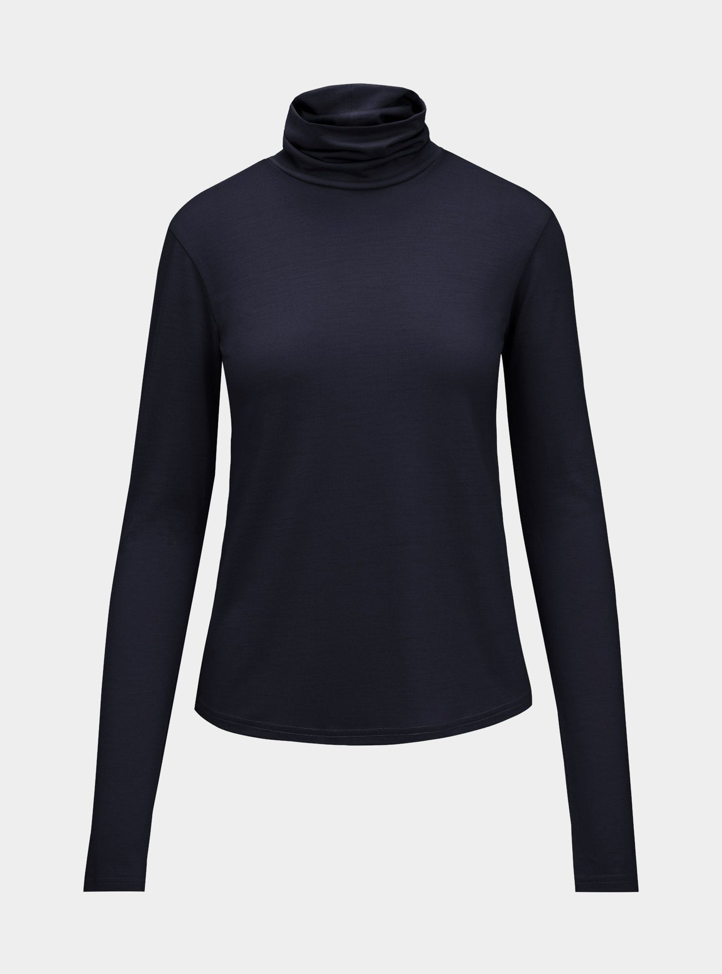 Womens Merino Polo Neck, Midnight Smalls Merino