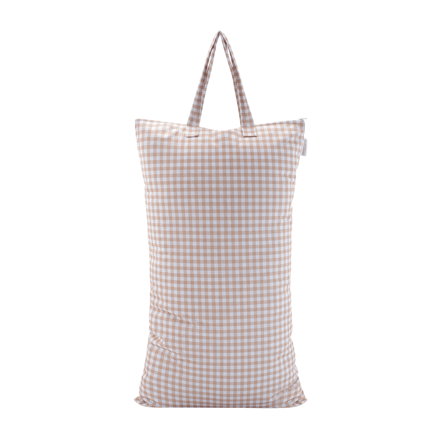 XL Wet Bag - Reusable Cloth Nappy Pail - Gingham Taupe Modern Cloth Nappies