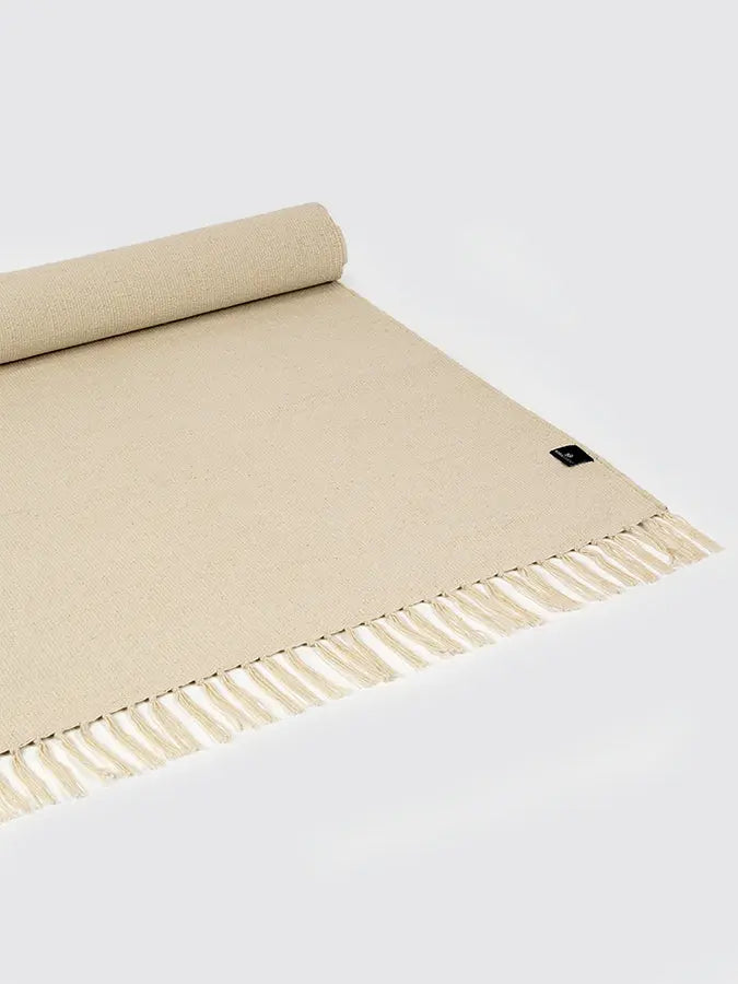 Yoga Studio Organic Cotton Yoga Mat (Rug) - Ecru Yoga Studio Store