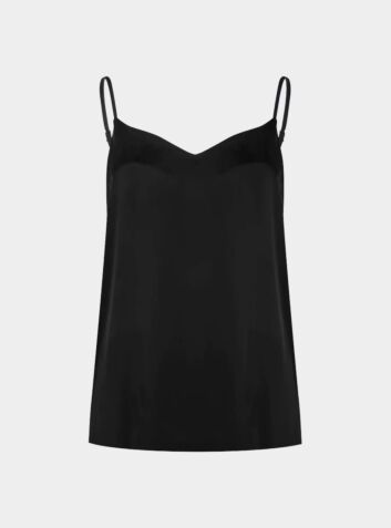 Silk Dreamscape Slip Dress - Black