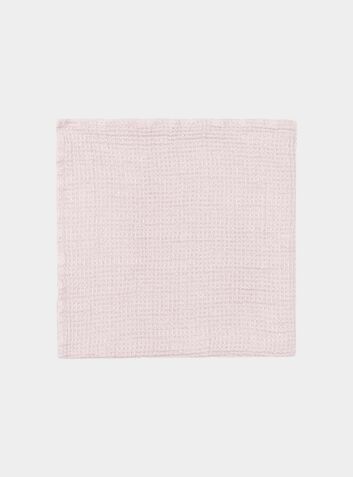 Linen Waffle Towel - Chalky Pink