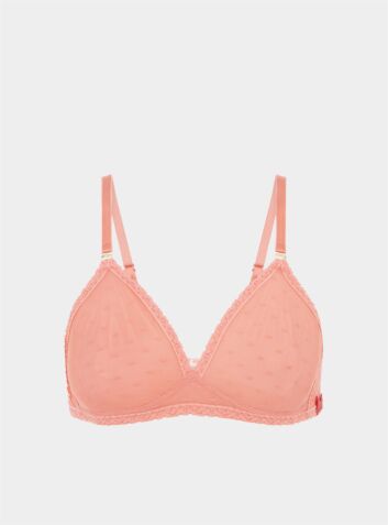 Anthelia Recycled-Tulle Soft Bralette - Canyon Peach