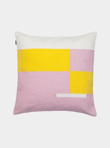 Jama-Khan Handwoven Square Cushion - Pink