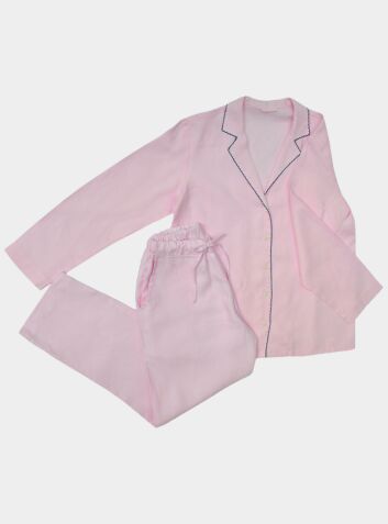 Hemp Pyjama Trouser Set - Mylasa Pink