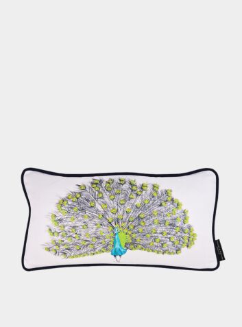  Hand Embroidered Beaded Cushion - Parker The Peacock