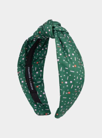 Cotton Silk Knot Headband - Aerial Green