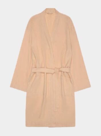 Almond Linen Robe