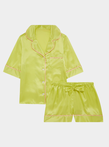 Women's 'Nikki' Pyjama Short Set - Lime Green