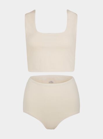 Aura Organic Cotton Short Set - Soft Nude