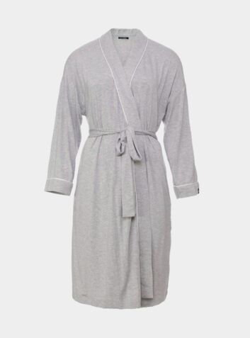 Grey Marl Bamboo Kimono Robe