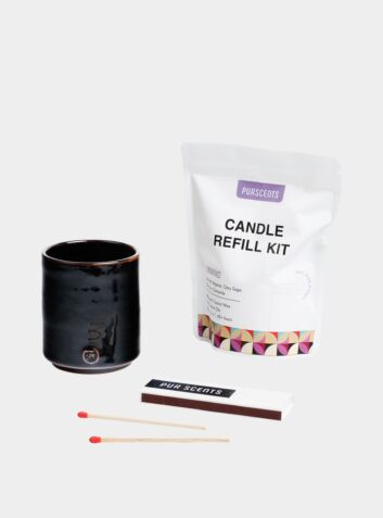 Candle Refill Starter Set - Ebony Ceramic