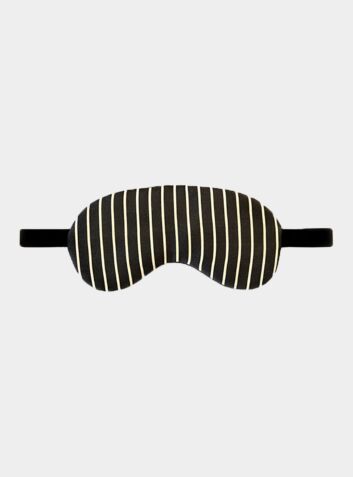 Silk Sleep Mask - Black Stripes