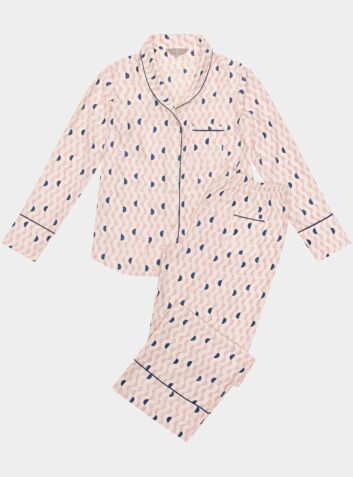 Mulberry Silk Pyjama Trouser Set - Kochi Pink