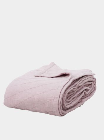 Stockholm Cotton Bedspread - Blush 