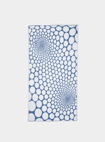 Turkish Cotton Bubbles Towel - Denim Blue