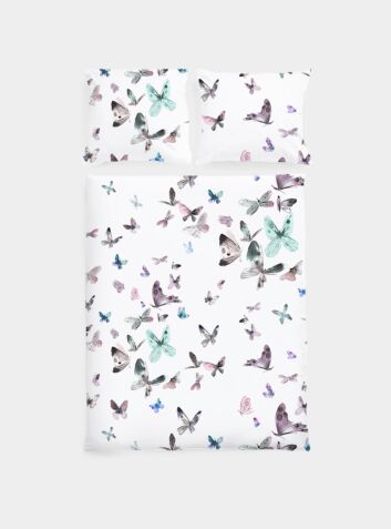 Cotton Sateen Duvet Set - Butterflies