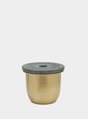 C3 | Small Container - Brass with Soapstone