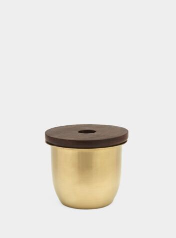C3 | Small Container - Brass with Wood 