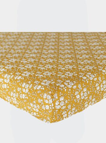 Liberty Print Fitted Sheet - Capel Mustard