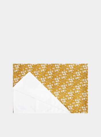 Liberty Print Baby Blanket - Capel Mustard