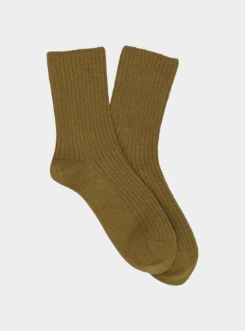 Women's Cashmere Socks - Khaki