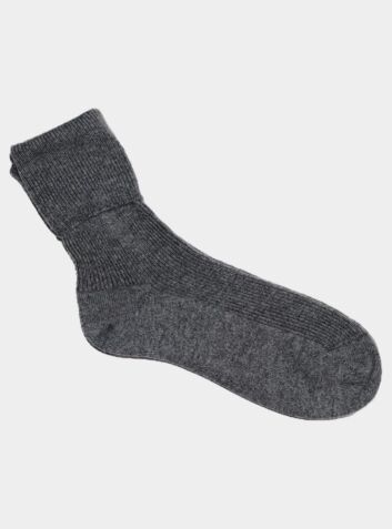 Cashmere Bed Socks - Charcoal