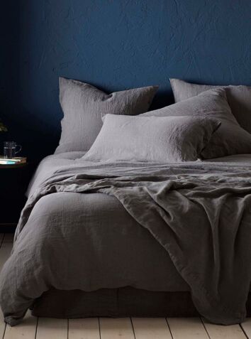 100% Linen Bed Linen - Charcoal