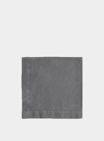 Linen Napkin Mitered Hem Collection - Charcoal